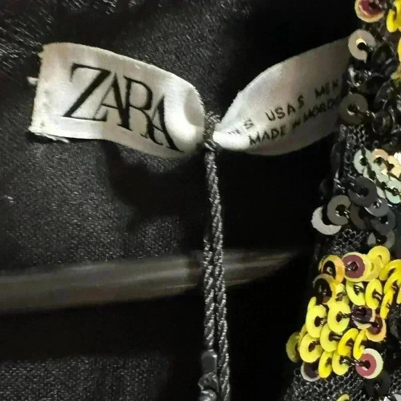 Zara Sequined Midi Dress Size Small - Picture 4 of 7